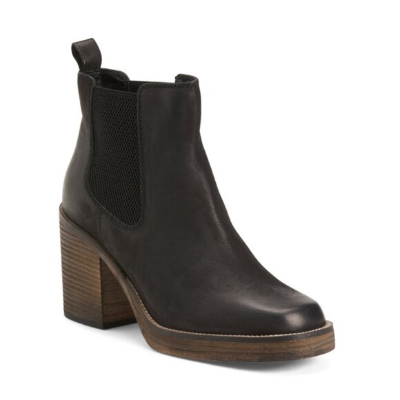 DIBA TRUE Black Leather Ser Eeta Booties - Picture 1 of 2